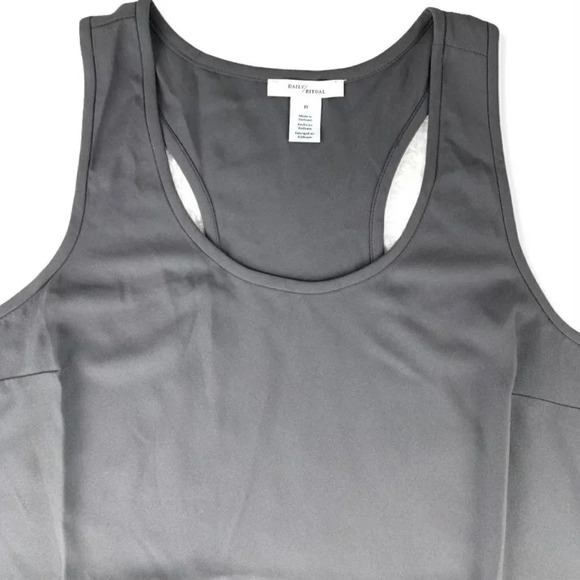 Daily Ritual Sleeveless Gray Tank Top Scoop Neck Size 10 Women's Blouses - Picture 3 of 7
